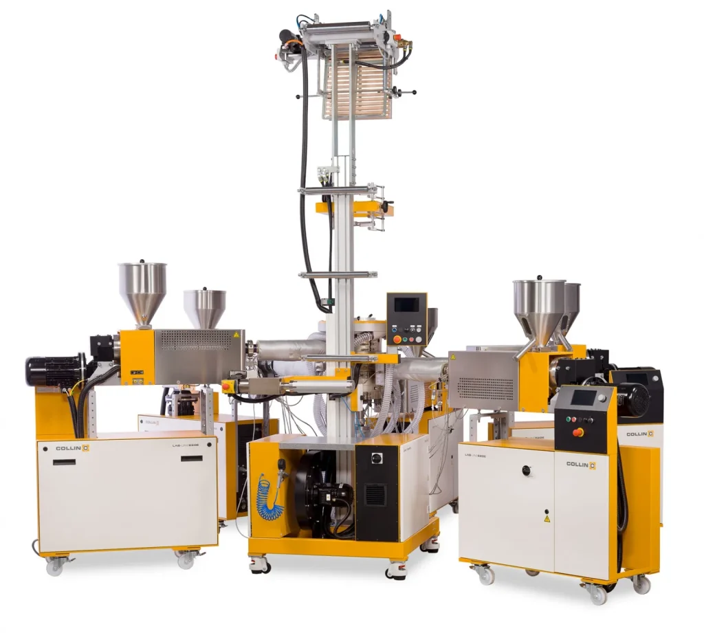 COLLIN lab line for blown film extrusion trials